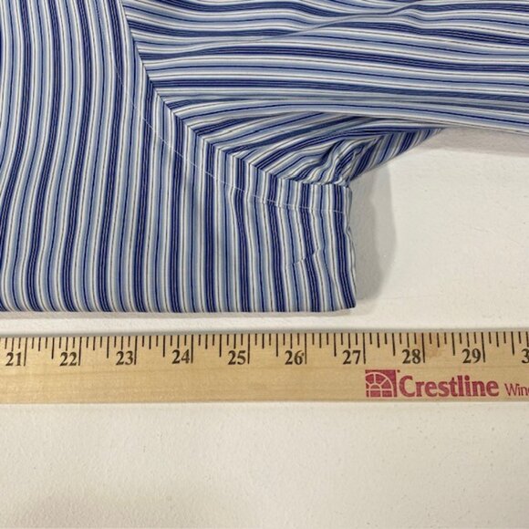 Polo Ralph Lauren Blue Striped Long Sleeve Button Up Cotton Casual Shirt XL - Picture 6 of 11